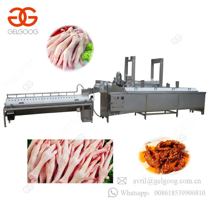 Best Price Continuous Steam Poultry Feet Blanching Machine Chicken Toe Peeling Machine
