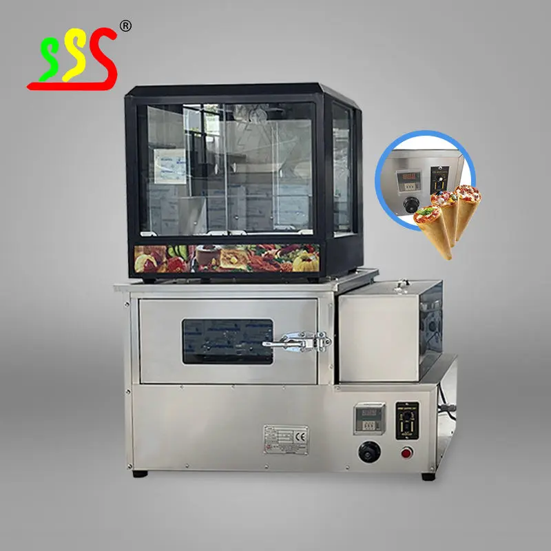 Street Food Machine Pizza Cone Maker Automatic Cone Pizza Machine Snack Machine Conical Pizza Cone Making Machine