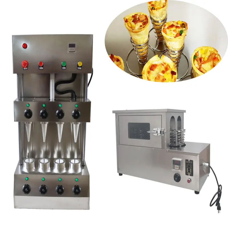 Street Food Machine Pizza Cone Maker Automatic Cone Pizza Machine Snack Machine Conical Pizza Cone Making Machine