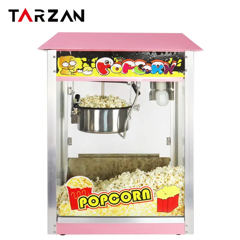 Factory CE Approved 8OZ Industrial Popcorn Maker Electric Commercial Popcorn Vending Machine with Cart