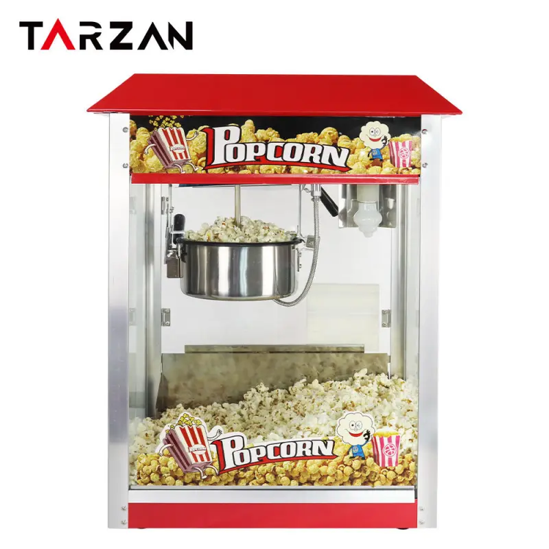 Factory CE Approved 8OZ Industrial Popcorn Maker Electric Commercial Popcorn Vending Machine with Cart