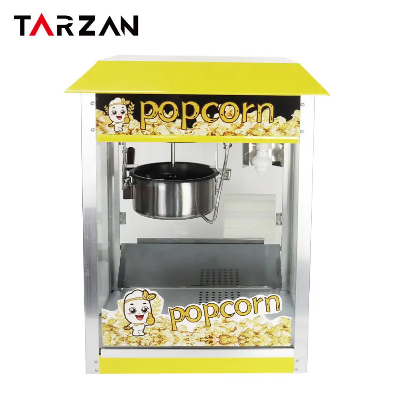 Factory CE Approved 8OZ Industrial Popcorn Maker Electric Commercial Popcorn Vending Machine with Cart