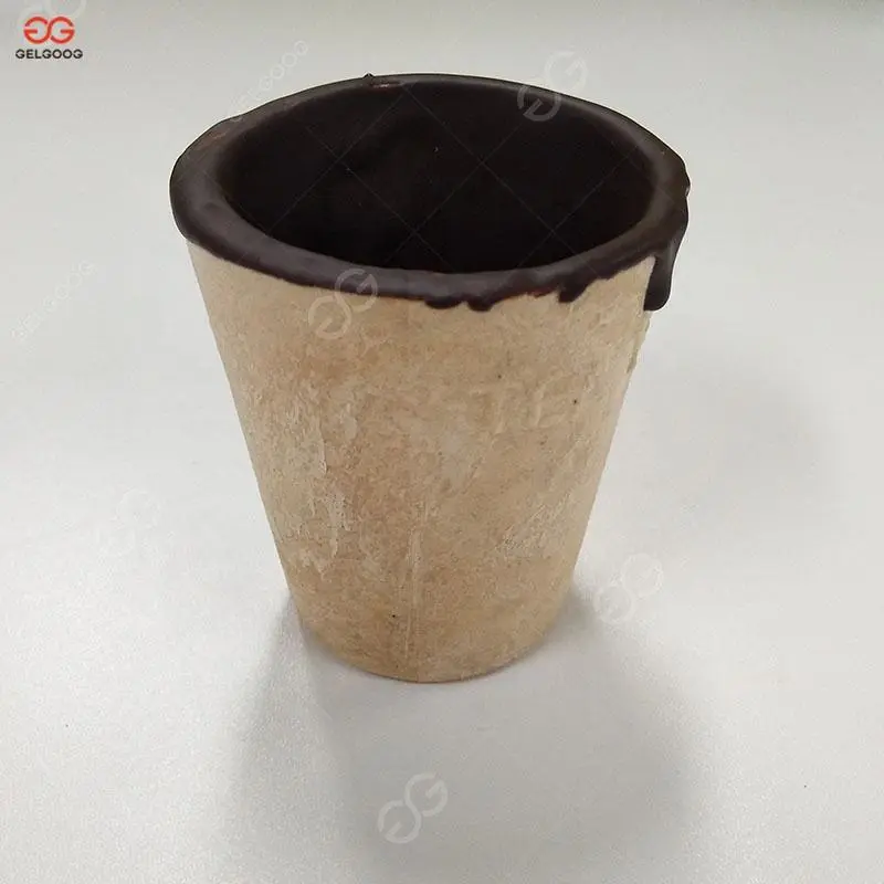 Semi Automatic Chocolate Coating Pizza Cone Edible Coffee Cup Making Machine