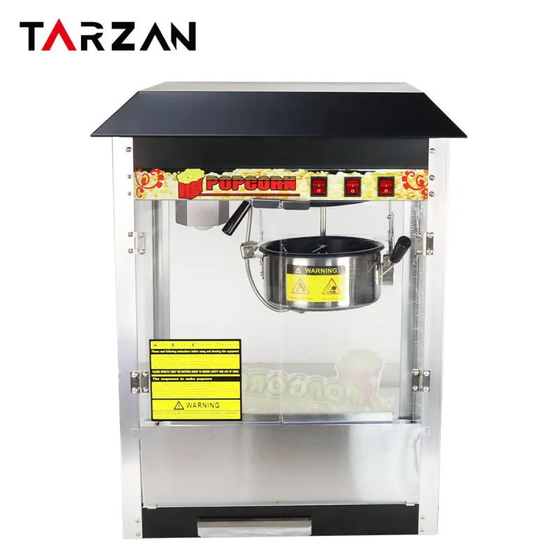 Factory CE Approved 8OZ Industrial Popcorn Maker Electric Commercial Popcorn Vending Machine with Cart