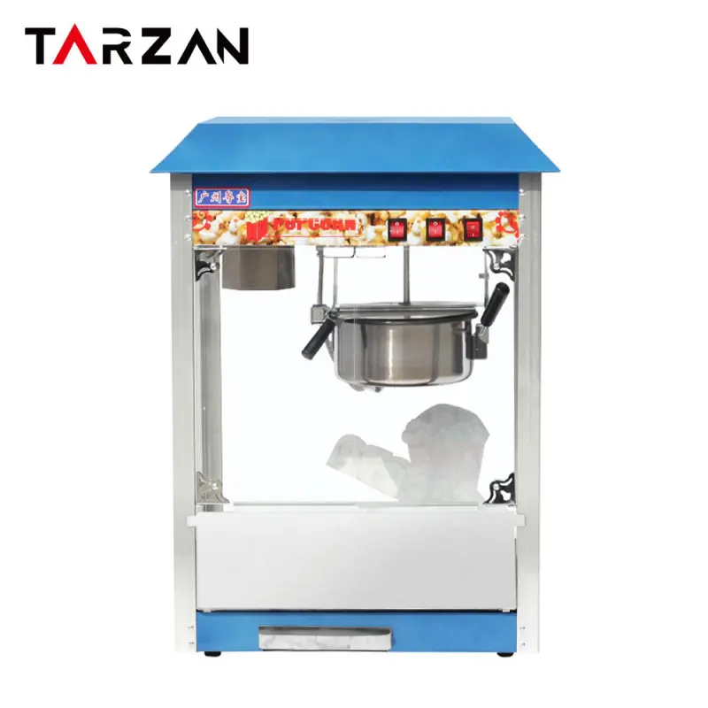 Factory CE Approved 8OZ Industrial Popcorn Maker Electric Commercial Popcorn Vending Machine with Cart