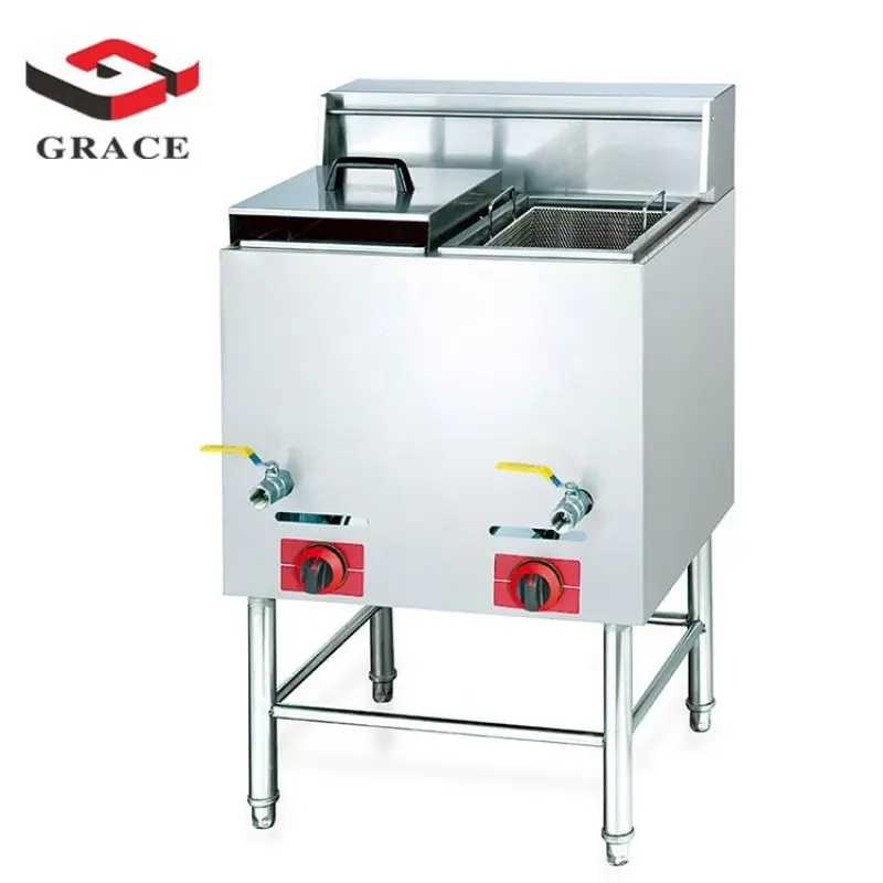 Commercial CE Approved Standing Electric Professional Deep Fryer With Potato Chips Frying Machine