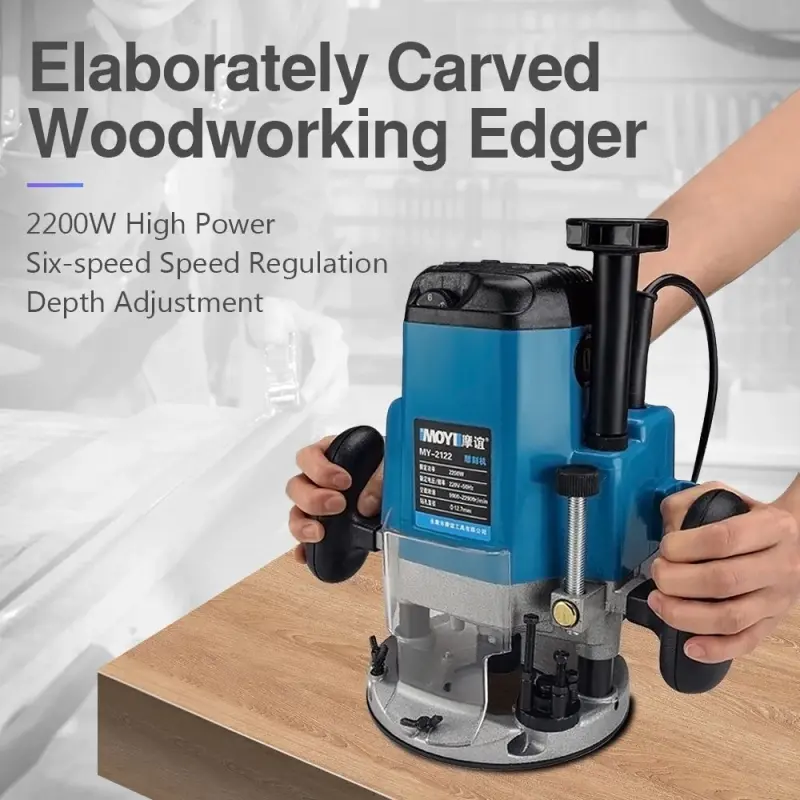 Electric Wood Router Wood Milling Machine 2200W Woodworking Machinery Engraving Slotting Carving Carpentry Electric Trimmer