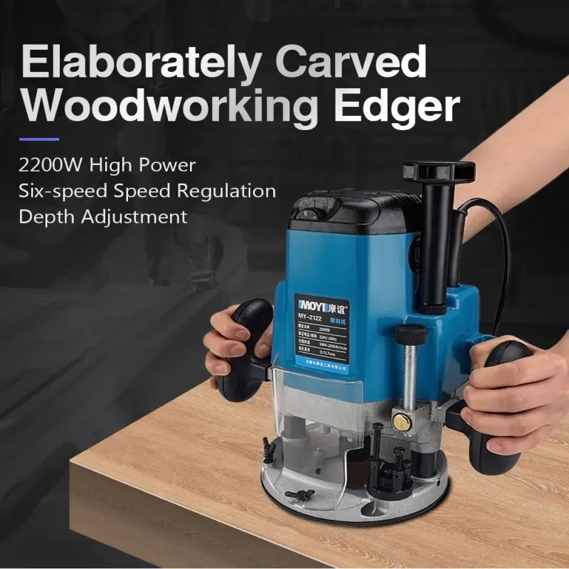 Electric Wood Router Wood Milling Machine 2200W Woodworking Machinery Engraving Slotting Carving Carpentry Electric Trimmer