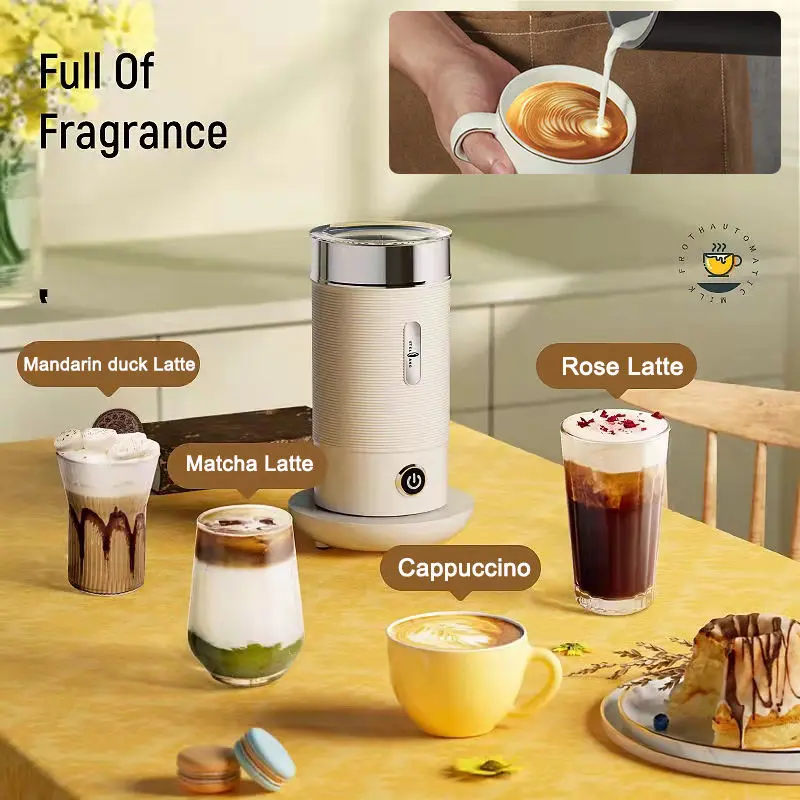 Stainless Steel Automatic Electric Portable Coffee Foam Maker Mini Steam Kitchen Italian Coffee Milk Frother Warmer