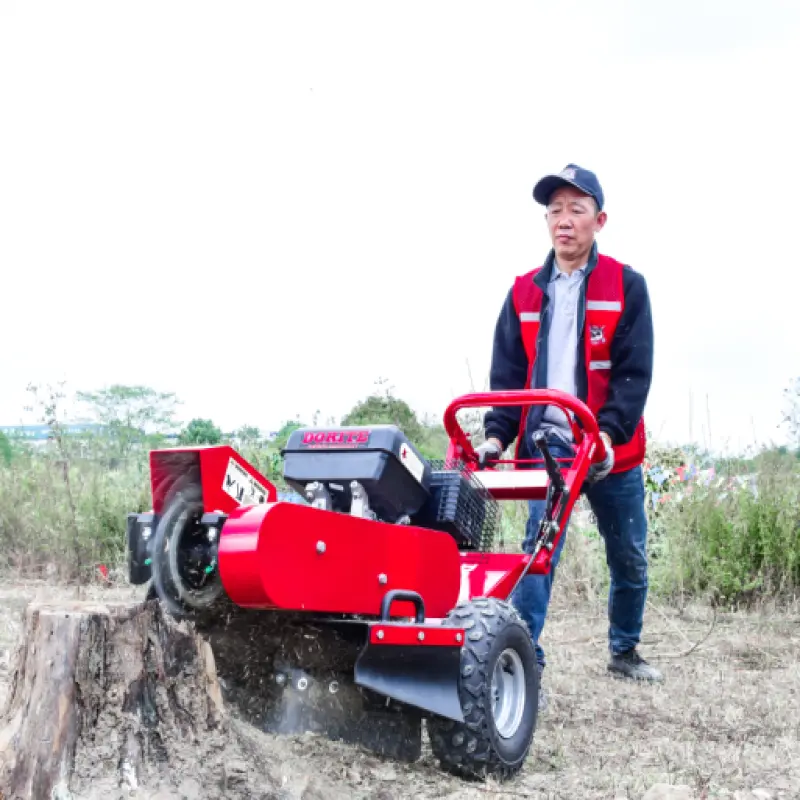 High Quality 15hp Gasoline Powered Forestry Machinery Professional Mini Wood Stump Grinder Tree Stump Grinder