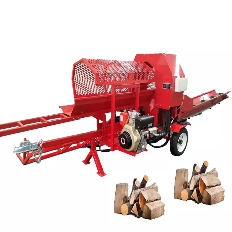 Wood Log Splitter Machine Cutter And Central Hydraulics