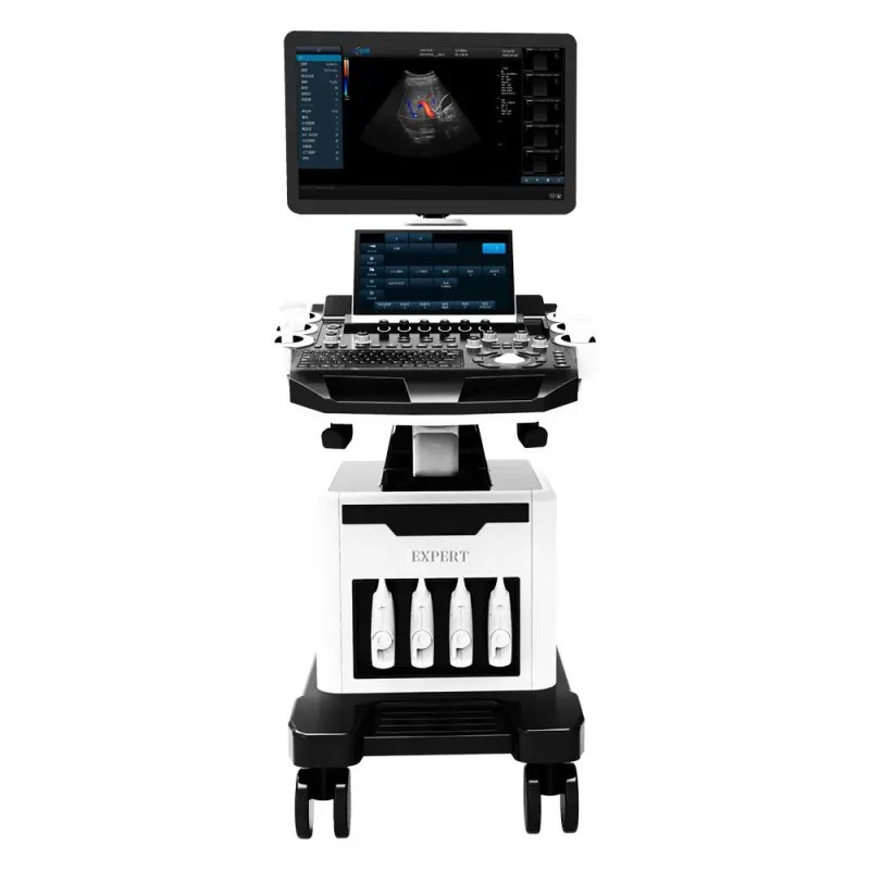 Modern Expert Brand Medical Diagnostic Equipment High Definition  3D, 4D, 5D Ultrasound Scanner Machine With a Trolley