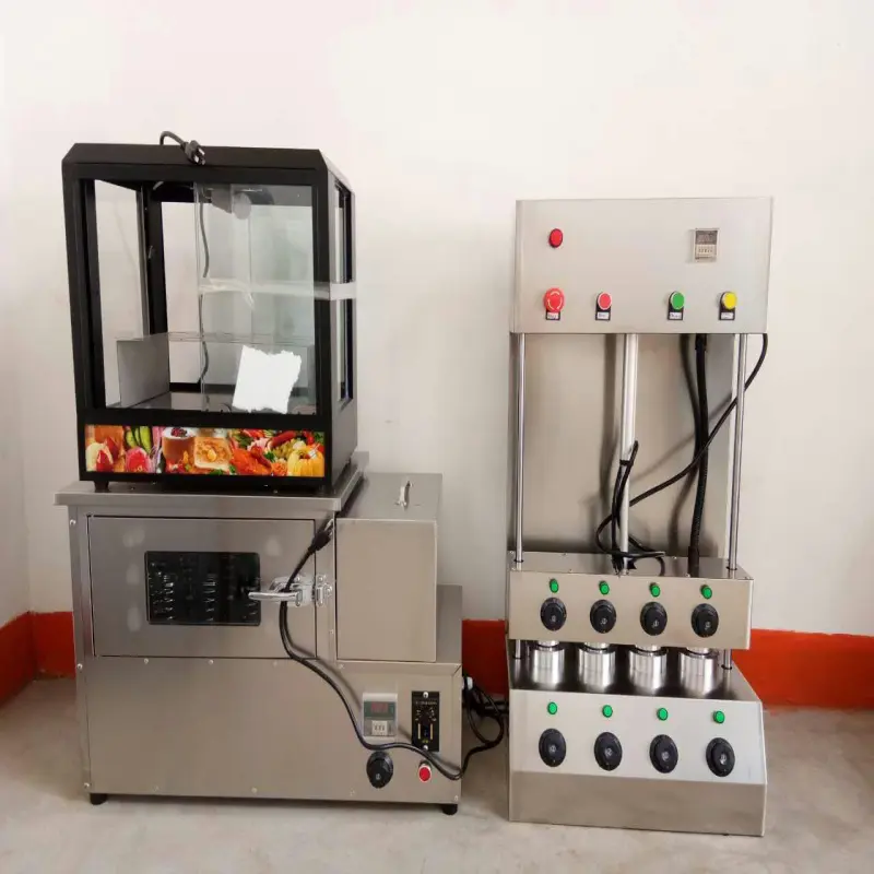 Pizza Cone Molding Machine Pizza Cone Machine Rotary Pizza Cone Oven Pizza Cone Warmer Showcase With Production Line