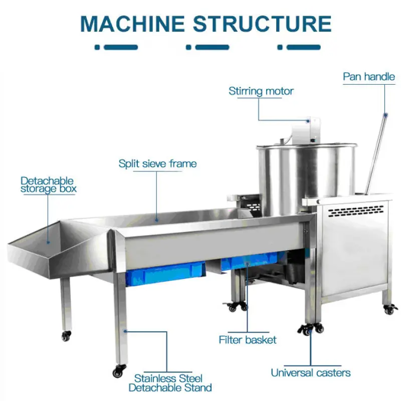 Industrial gourmet popcorn making machine commercial  automatic gas popcorn machine