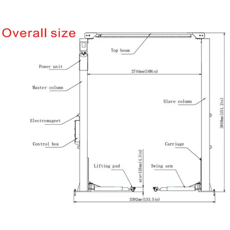 Hydraulic car lift Launch TLT235SC(U) 3.5 Ton With Total Weight Below 4.0t 3.5t In Garage And Workshop