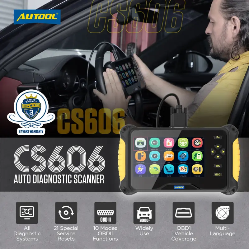 AUTOOL CS606 Automotive All System Car OBD2 Scanner Code Reader Engine Analyzer Car Diagnostic Tools