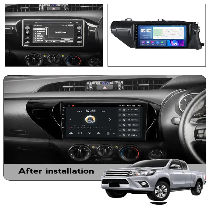 Mekede Android 11 IPS DSP 2.5D Car DVD Player For Toyota Hilux 2015-2020 Carplay Voice Control gps Navigator Auto Electronics