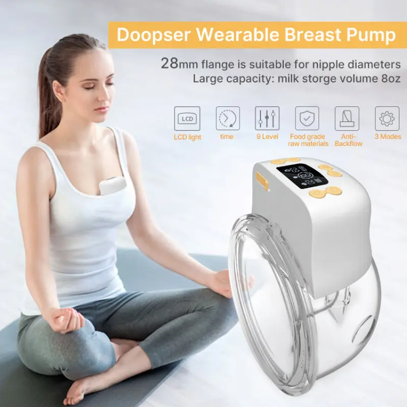 2023 NEW DOOPSER DPS-8010 Breastfeeding Milk Extractors Pump Portable Wearable Breast Pump Hands Free Electric Breast Pump
