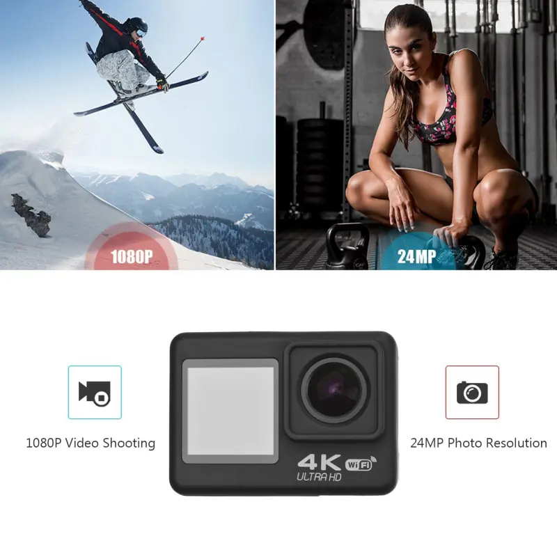 Go Pro Sports Camera 4K HD 1080p Mini Camcorders Go pro 9 Motorcycle Helmet Slow Motion Action Camera Video Full HD