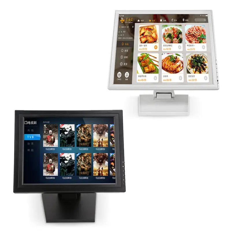 Adjustable Stand Wall Mount 1280x1024 Sensitive Touch 17" POS Touch Monitor