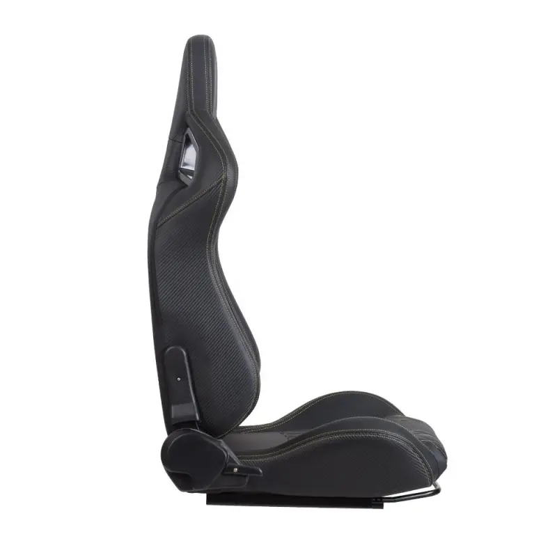 Black PVC Leather Sport Seat Aero Seat With Double Rails