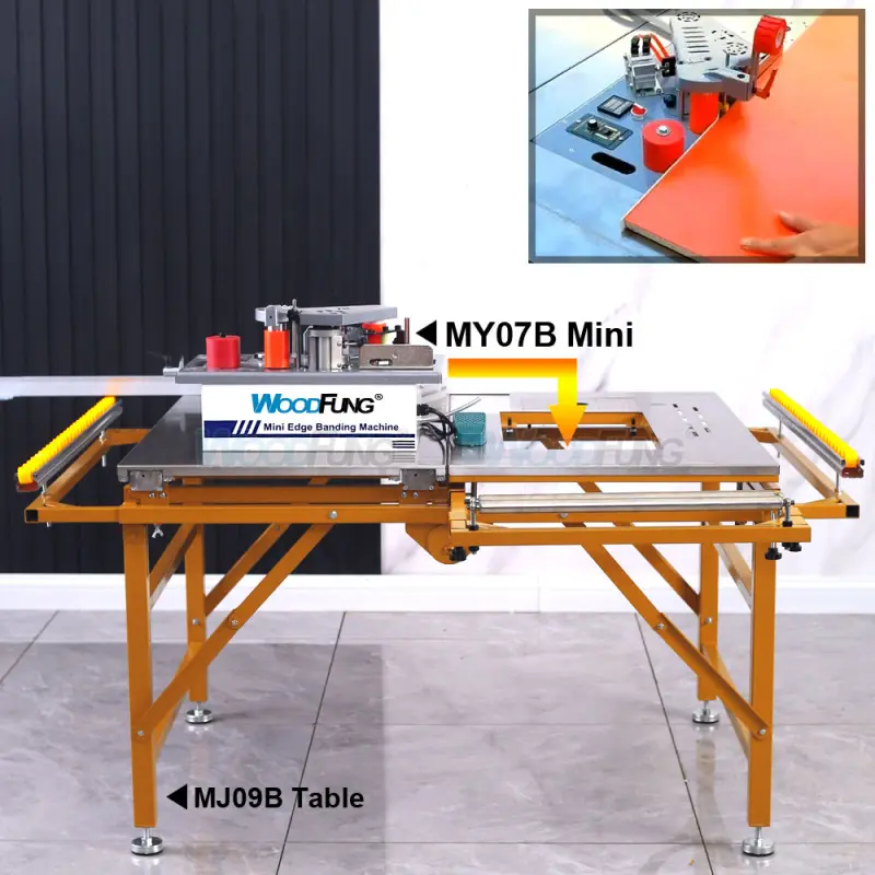 Mini Edge Banding Machine Adjustable 4 Sides Invisible Mini  Panel Table Saw Woodworking Folding Table Saw MJ09BG