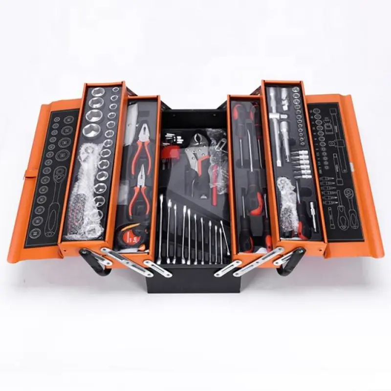 Tools Socket Ratchet Mechanic Home Box Cabinet Hand Spanners Combined Sets Inch Mechanics Car Package Wrench Tool Set 85 Pcs Moq 3 sets