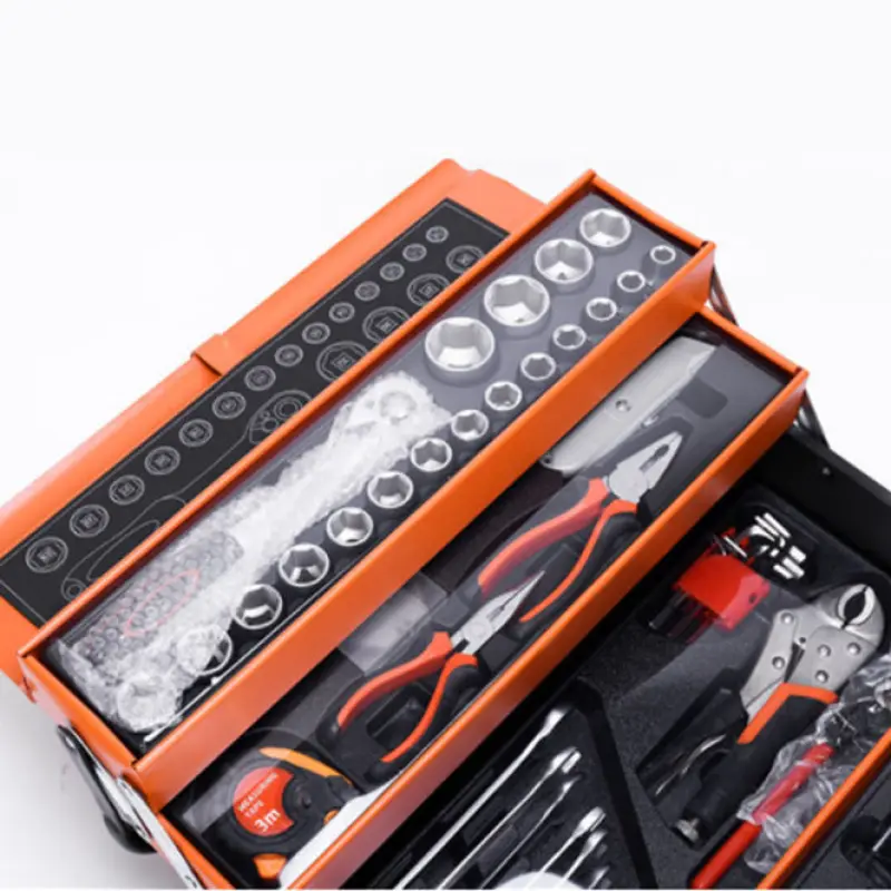 Tools Socket Ratchet Mechanic Home Box Cabinet Hand Spanners Combined Sets Inch Mechanics Car Package Wrench Tool Set 85 Pcs Moq 3 sets