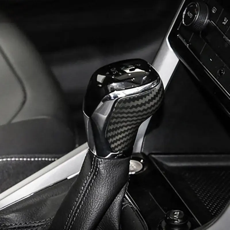 Real Carbon Fiber Gear Shift Knob Cover For VW Passat Polo TACQUA TAYRON GTE Car Interior Accessories Parts
