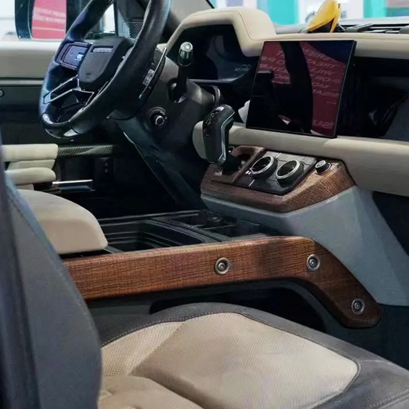New Design Car Interior Walnut Interior Kit For Land Rover New Defender 110 Car Modification Interior Parts