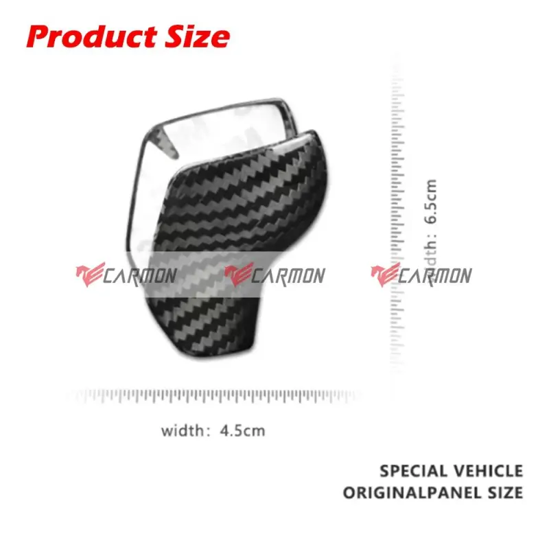 Real Carbon Fiber Gear Shift Knob Cover For VW Passat Polo TACQUA TAYRON GTE Car Interior Accessories Parts