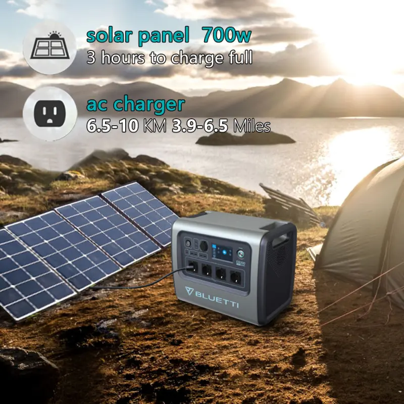 Lithium Battery Pack Box 2000W 3000W Portable Generator Solar Charging Backup Power Station