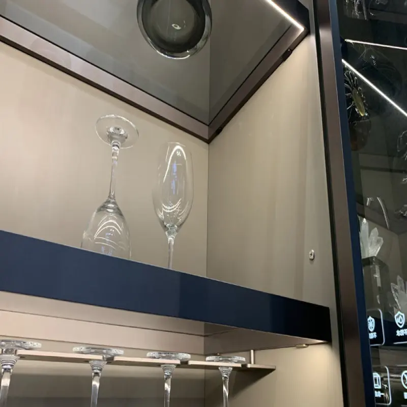 2023 Luxury Living Room Wine Furniture Home Bar Cabinet Glass Wine Display Cabinet