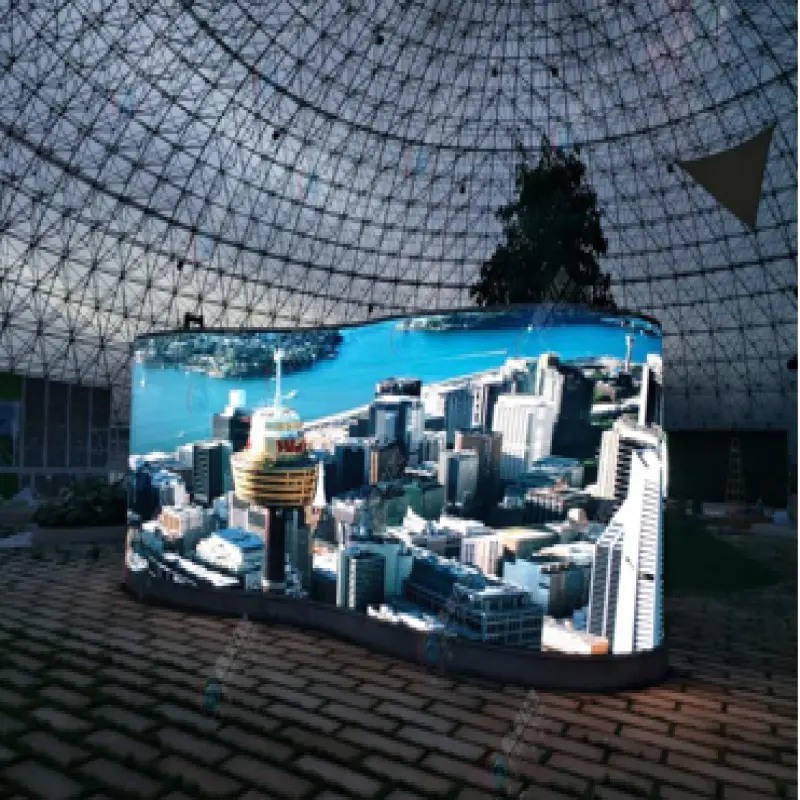 Round Curved Flexible & Creative Screens Indoor P2 Flexible Led Module Quick Installation Ultra Thin Soft LED Display Screen