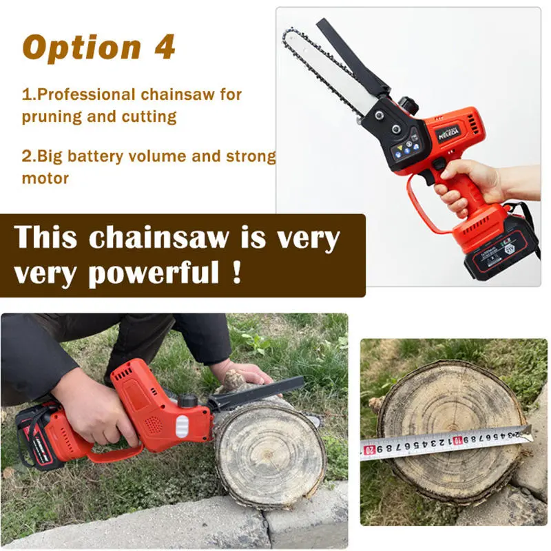Lithium Battery Powered Cordless Chainsaw Portable Electric Hand Pole Mini Chain Saw For Branches