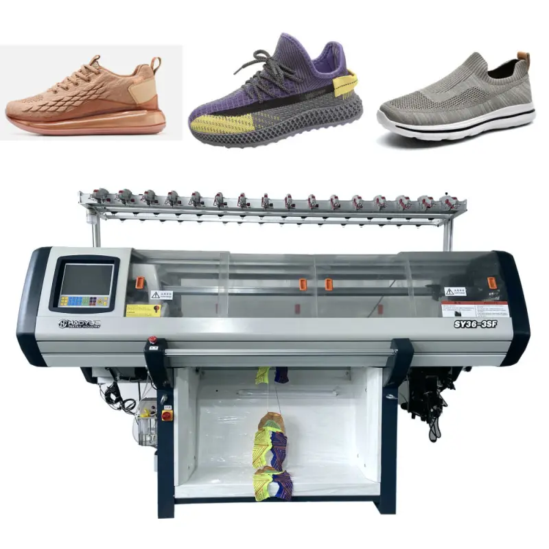 Flat Vamp Knitting Machine For 3d Shoe Uppers With 36Inch