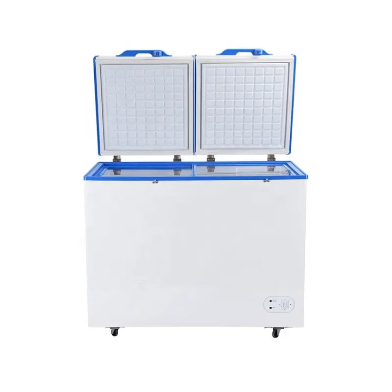 12VDC 24VDC Solar Freezer System - 80W DC Chest Freezer and Refrigerator with 268L Capacity