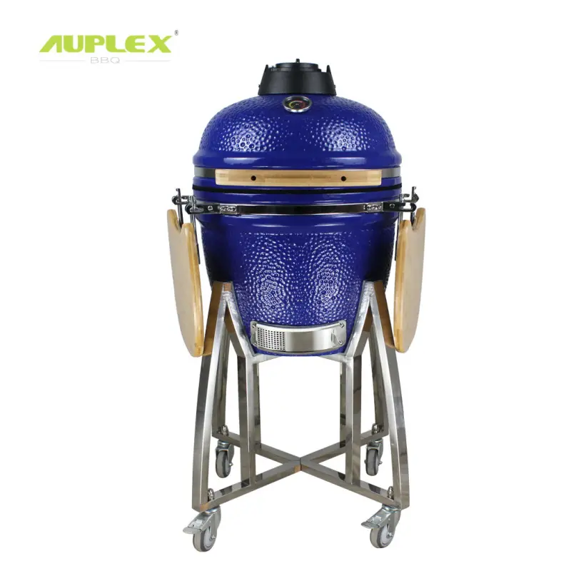 Vertical Parrilla Asador Green BBQ Ceramic Kamado 18 Inch Egg Charcoal Grill