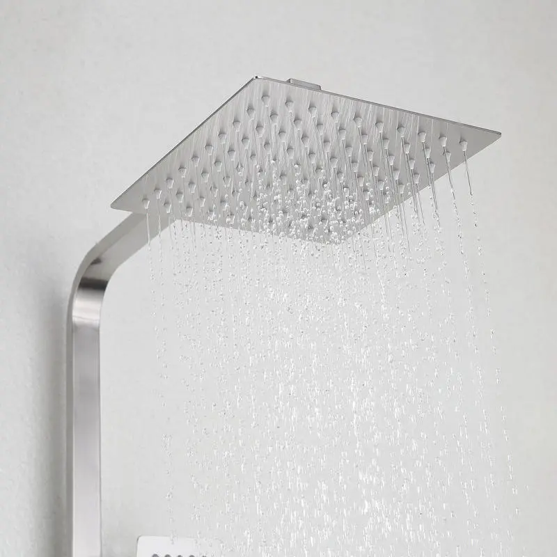 Rainfall Wall Mounted Top Shower And Hand Shower Set 304 Stainless Steel Wall-Mount Bath Tub Rain-style Shower Faucet