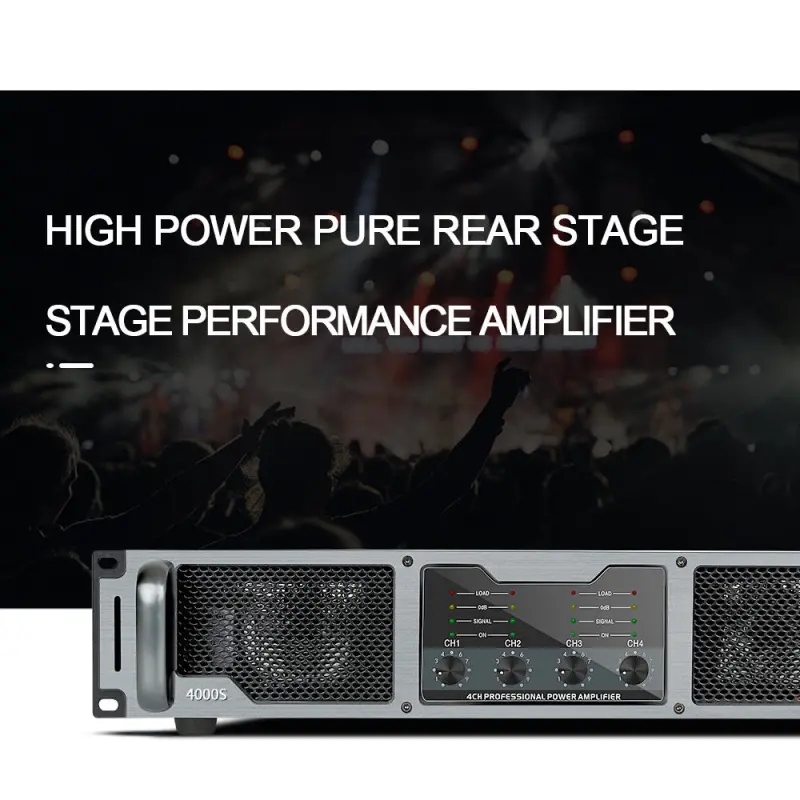Modern Biner 4000S 550W*4 Audio Power Amplifier 2U Professional High Power Amplifier for Conference Home Theater