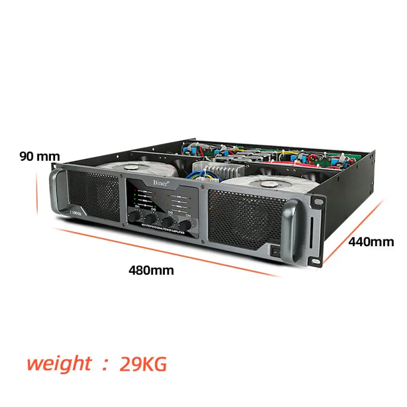 OEM 11000S Professional 1100W*4 Audio Power Amplifier 2U High Power Amplifier For Large-Scale Concert