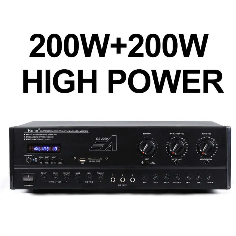 OEM DS2000 200W*2  Audio Power Amplifier Professional Power Amplifier For Conference Home Theater