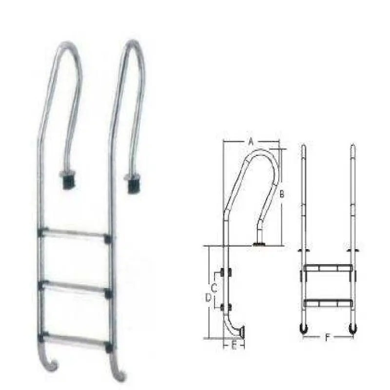 3-step Stainless Steel Pool Ladder with Anchor (SF-315)