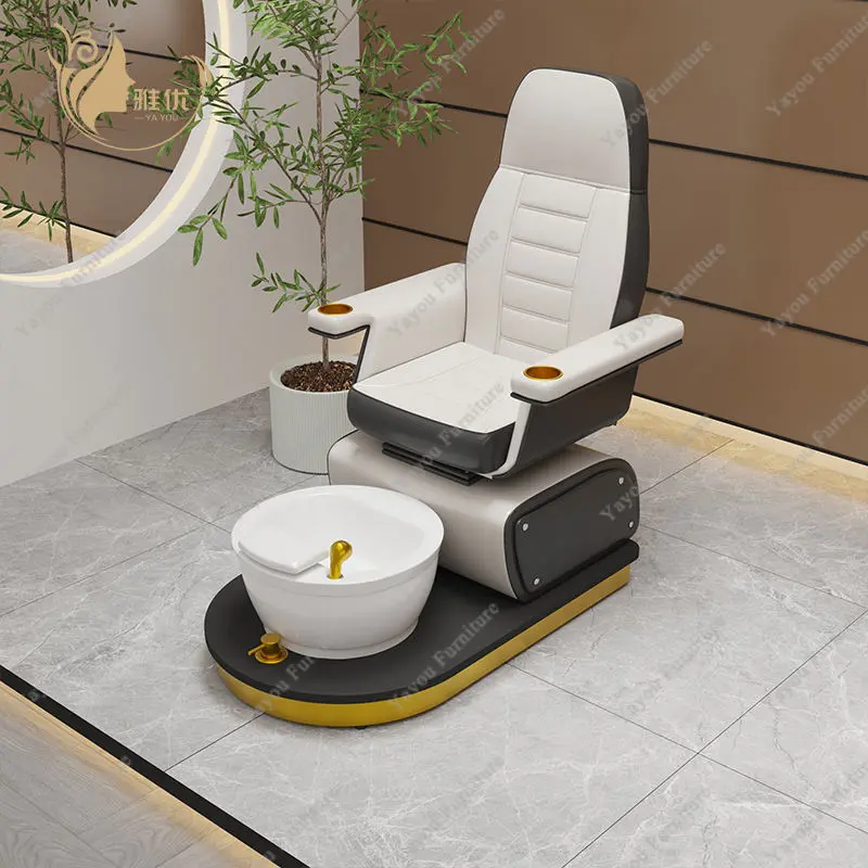Modern Luxury White Black Foot Care Manicure Chair Electric Massage Pedicure Spa Chair