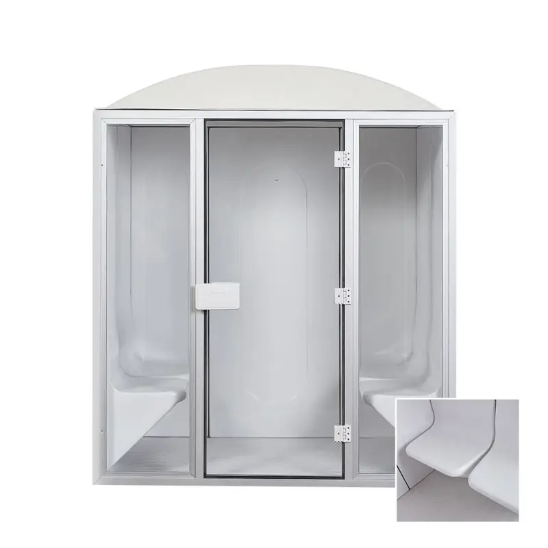 Outdoor Sauna with Transom Windows and Dry Steam Function