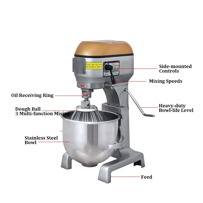 Bread Dough Mixer 10 20 30 40 50 60 80L Dough Mixer For Commercial