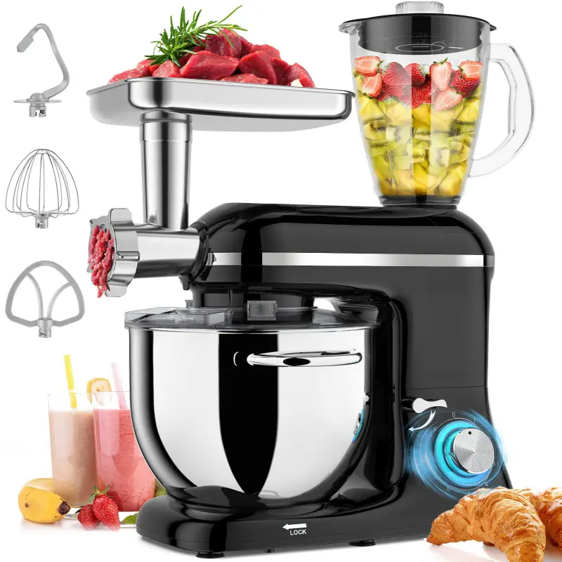 1400W Multifunction 5 In 1 Stand Mixer Baking Bread Dough Mixer Household Food Mixers With Accessories
