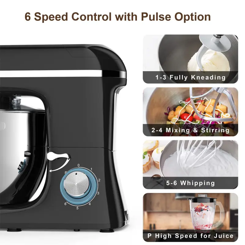 1400W Multifunction 5 In 1 Stand Mixer Baking Bread Dough Mixer Household Food Mixers With Accessories