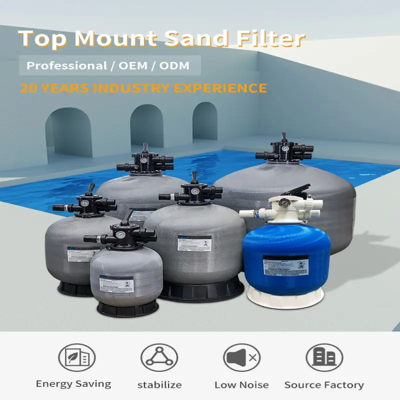 6-way fiberglass combo system for swimming pool filtration