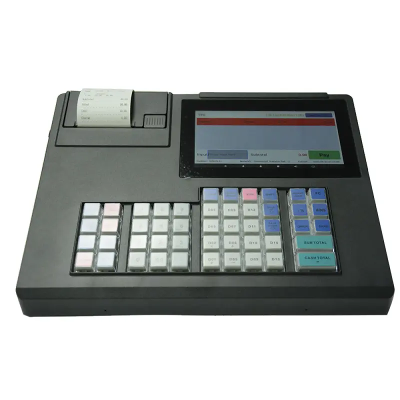 Software 48-key Keyboard Android 11 Cash Register Touch Restaurant All in one pos Systems with thermal printer HCC-A1170